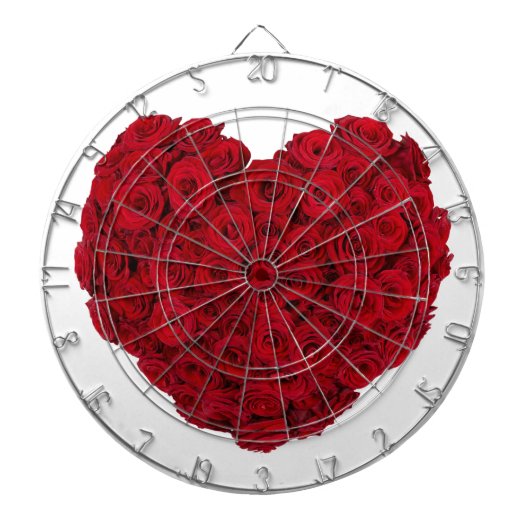 ばら色のハートの形 ダーツボード (正面)