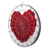 ばら色のハートの形 ダーツボード (正面右)