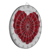 ばら色のハートの形 ダーツボード (正面左)