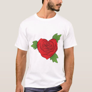 ばら色のハート Tシャツ