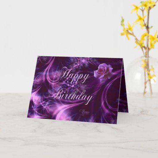 ばら色のバースデー・カードを夢を見ること カード (黄色い花)