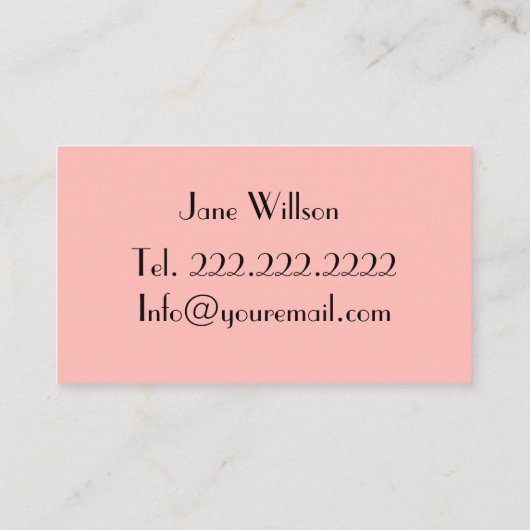 ばら色のフラミンゴ 名刺 (裏面)