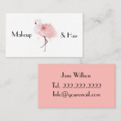 ばら色のフラミンゴ 名刺 (正面/裏面)