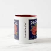 ばら色のブランドのりんご ツートーンマグカップ (中央)