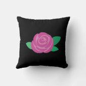 ばら色のモチーフの装飾用クッション クッション (裏面)