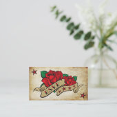 ばら色の入れ墨のカスタムRSVP 予約カード (スタンド正面)