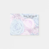 ばら色の写真のピンクの青はあなたの名前衰退しました ポストイット (正面)