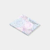 ばら色の写真のピンクの青はあなたの名前衰退しました ポストイット (アングル)