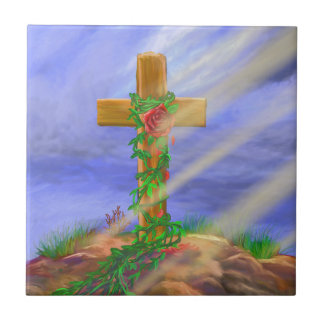 ばら色の十字 タイル