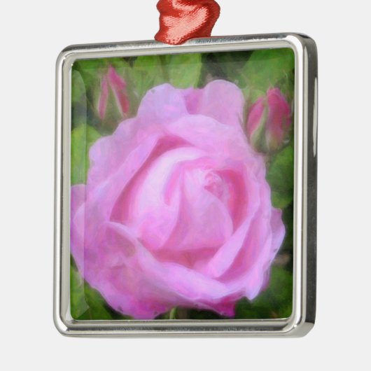 ばら色の印象の休日のオーナメント メタルオーナメント (左)
