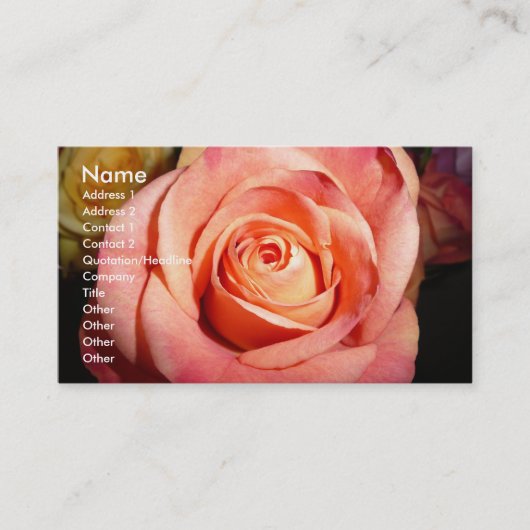 ばら色の名刺 名刺 (正面)