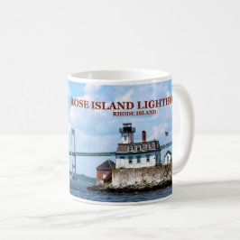 ばら色の島の灯台、ロードアイランドのマグ コーヒーマグカップ