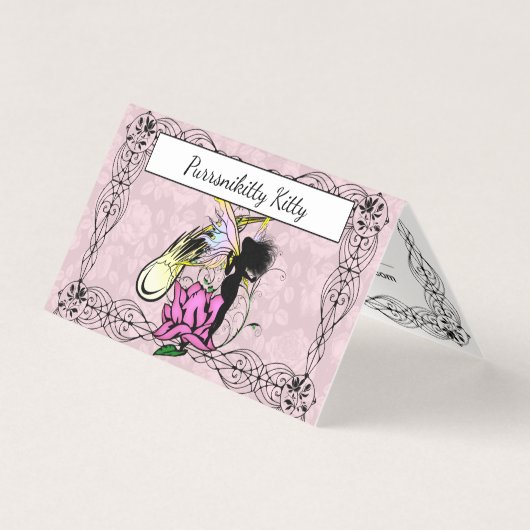 ばら色の影の妖精 名刺 (正面)