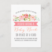 ばら色の旗のベビーの本|のベビーシャワー エンクロージャーカード (正面)