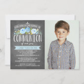 ばら色の旗の黒板|の聖餐の招待状 招待状 (正面)