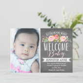 ばら色の旗の黒板|の誕生の発表 案内状 (スタンド正面)