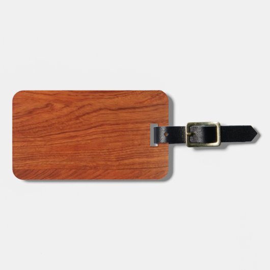 ばら色の木製のテンプレートのブランクの簡単は文字の写真を加えます ラゲッジタグ (正面横)