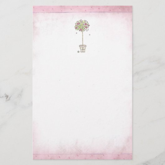 ばら色の木 便箋 (正面)