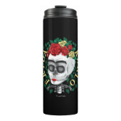 ばら色の王冠が付いているフリーダ・カーロ|のスカル タンブラー (正面)