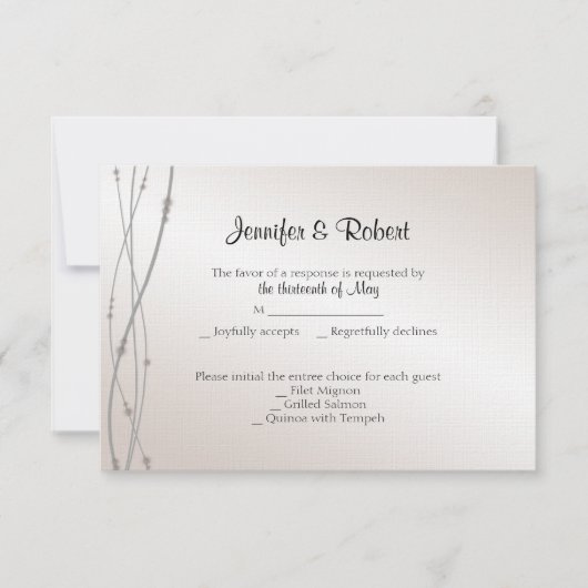 ばら色の真珠第30記念日の応答カード 出欠カード (正面)