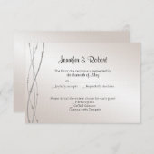 ばら色の真珠第30記念日の応答カード 出欠カード (正面/裏面)