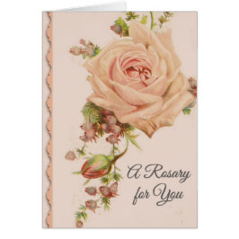 ばら色の祈りの言葉が付いている神聖な数珠