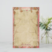 ばら色の細道-アールヌーボーの文房具 便箋 (スタンド正面)