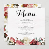 ばら色の結婚式メニュー メニュー (正面/裏面)
