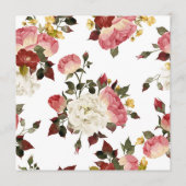 ばら色の結婚式メニュー メニュー (裏面)