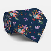 ばら色の花束の花柄パターン ネクタイ (ロール)