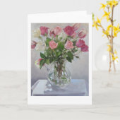 "ばら色の花束"のブランクの挨拶状 カード (黄色い花)