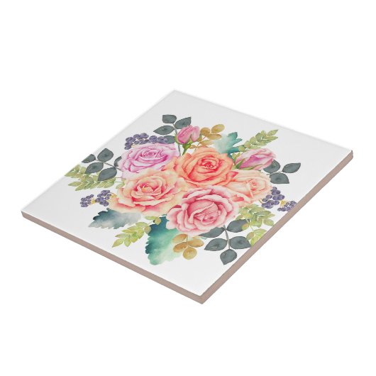 ばら色の花束 タイル (側面)