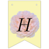 ばら色の花/ピンク及び黄色/第30誕生日 バンティングフラッグ (第1の旗)