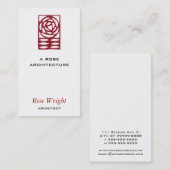 ばら色の芸術及び技術のオーナメント 名刺 (正面/裏面)