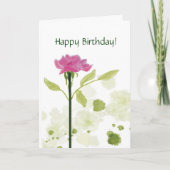 ばら色の誕生日の挨拶状を選抜して下さい カード (正面)