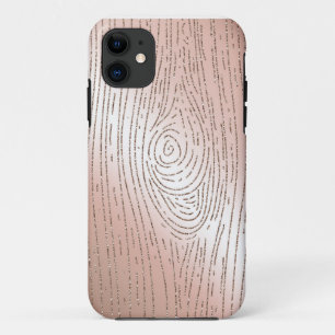 ばら色の金ゴールドおよびグリッターのフェイクなboisは場合に電話をかけ iPhone 11 ケース
