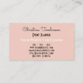 ばら色の金ゴールドおよびグリッターの美しいのプロフェッショナルのモダン 名刺 (裏面)