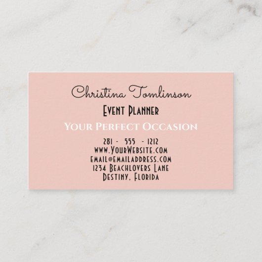 ばら色の金ゴールドおよびグリッターの美しいのプロフェッショナルのモダン 名刺 (裏面)