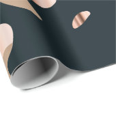 ばら色の金ゴールドおよび黒いカムフラージュの包装紙 ラッピングペーパー (ロールコーナー)