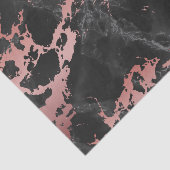 ばら色の金ゴールドおよび黒い大理石 薄葉紙 (詳細)