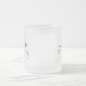 ばら色の金ゴールドのおはようのコーヒー・マグ フロストグラスマグカップ (中央)