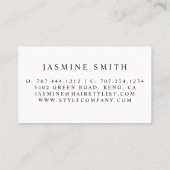 ばら色の金ゴールドのはさみおよび櫛のロゴの美容師 名刺 (裏面)