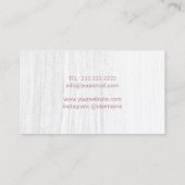 ばら色の金ゴールドのはすの花のエレガントな大理石 名刺 (裏面)