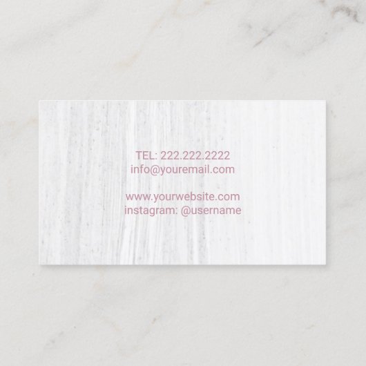 ばら色の金ゴールドのはすの花のエレガントな大理石 名刺 (裏面)