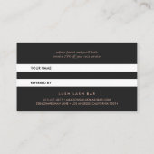 ばら色の金ゴールドのまつげの紹介カード 紹介カード (裏面)