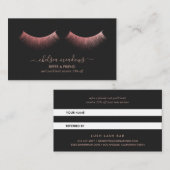 ばら色の金ゴールドのまつげの紹介カード 紹介カード (正面/裏面)