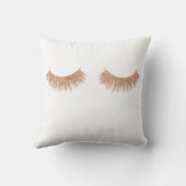 ばら色の金ゴールドのまつげの美しいの装飾用クッション クッション (裏面)