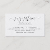 ばら色の金ゴールドのカメラマンのロゴ|の署名 名刺 (裏面)