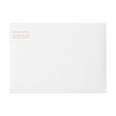 ばら色の金ゴールドのクリスマスの休日の差出人住所ラベル ラップアラウンドラベル (正面)