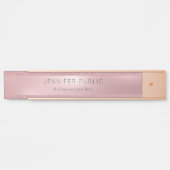 ばら色の金ゴールドのグリッターのエレガントで魅力的なプロフェッショナル サインプレート (正面)